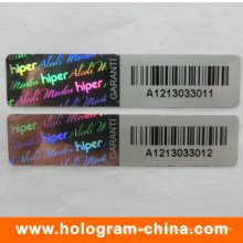 3D Laser Anti-Fälschung Barcode Hologramm Aufkleber